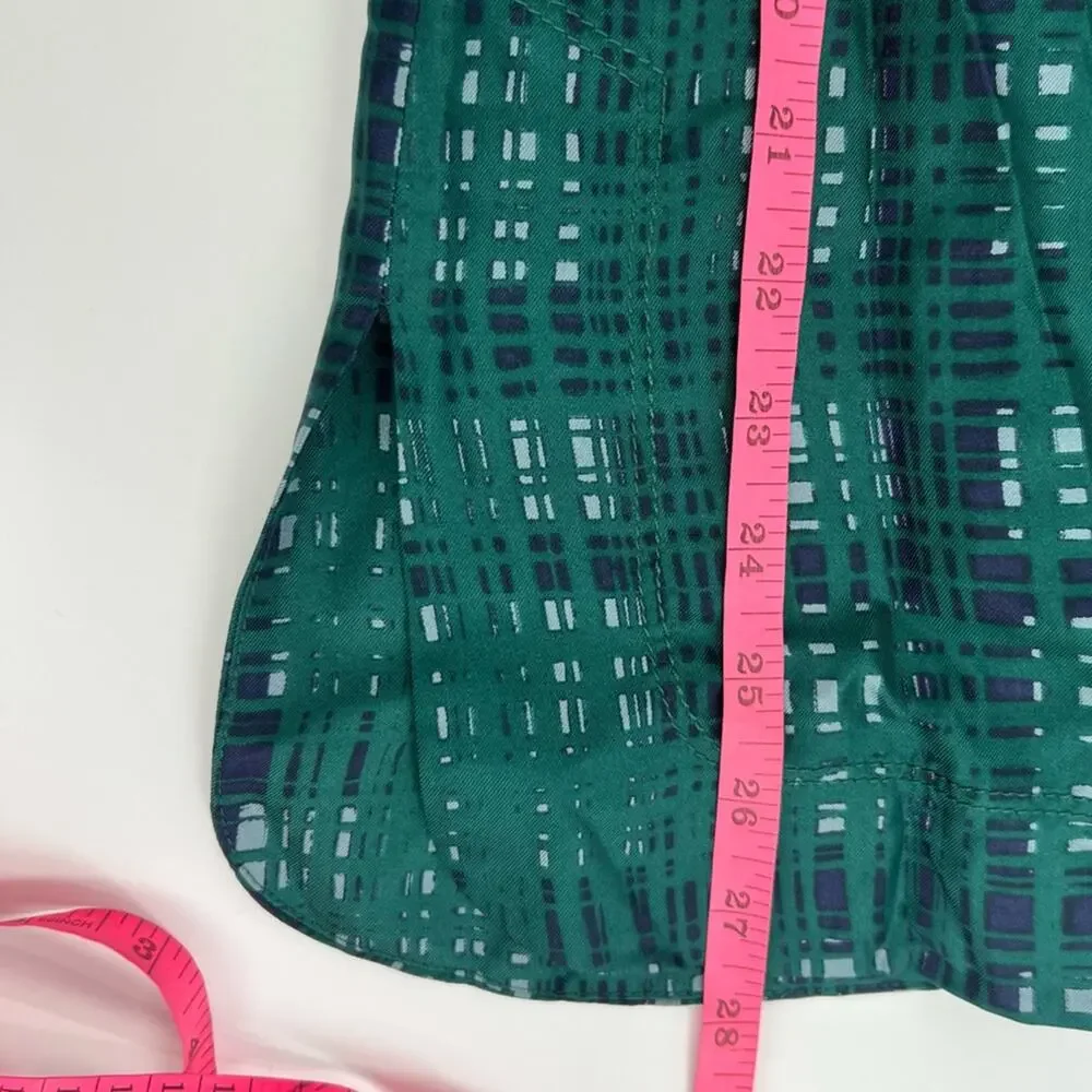 Tory‎ Burch Malachite Silk Print Whitfield Tunic green blue sz 8